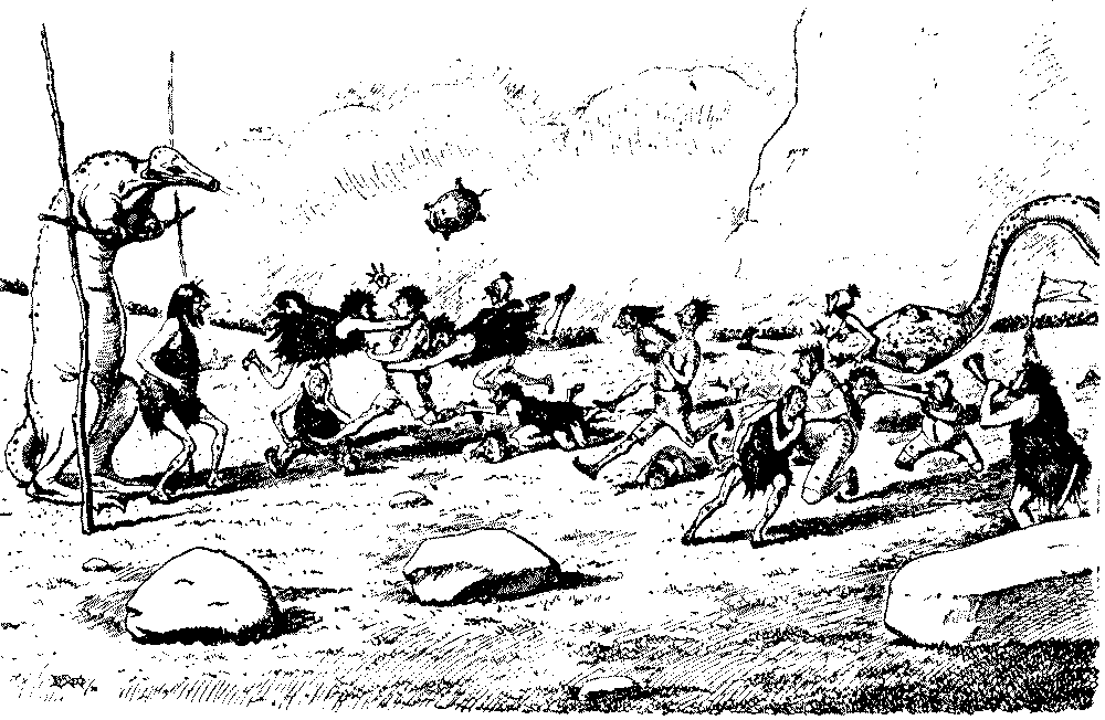 Prehistoric football match.