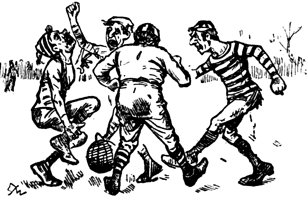Rough play in football match