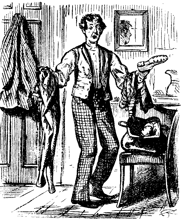 Man changing his clothes.
