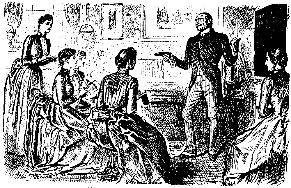Mam lecturing group of ladies.