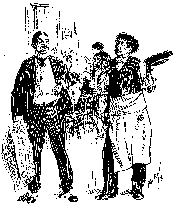 Man at barber's shop.
