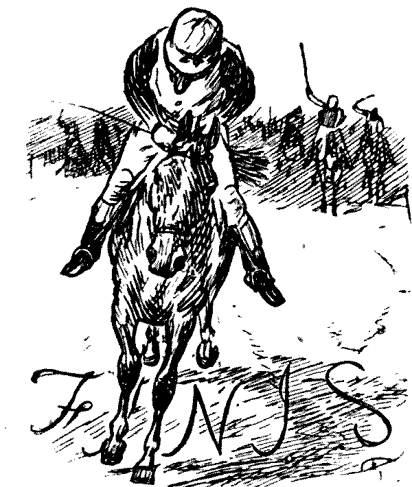 Horse crossing finishing line