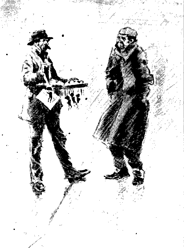 Two men talking