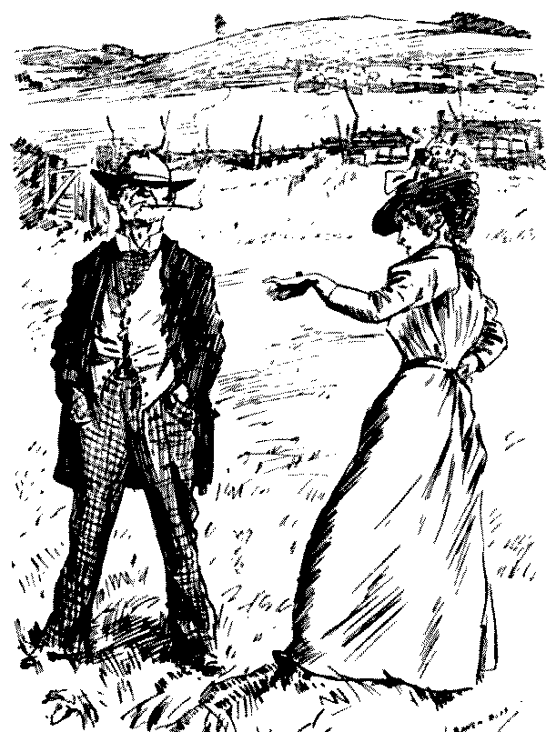lady looking at a bee