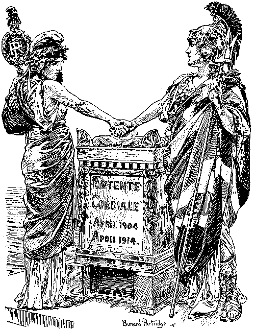 British and French Symbolic figures.