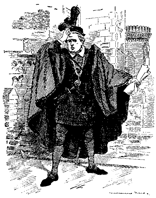 Cartoon, Lord Rosebury as Hamlet.