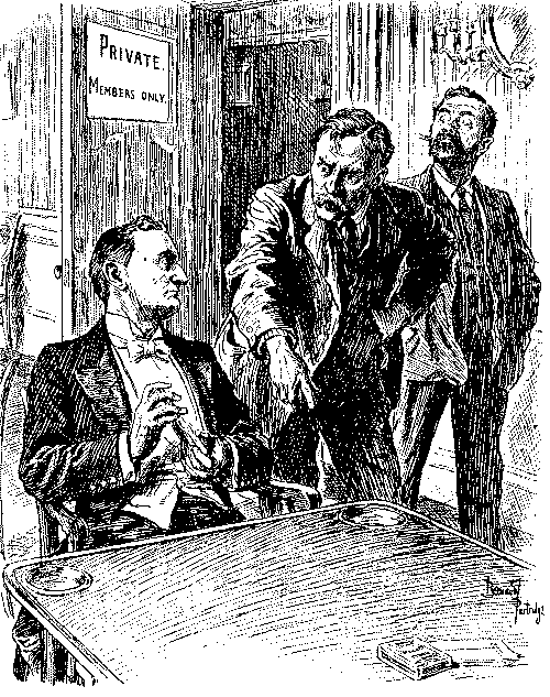 Two men talking