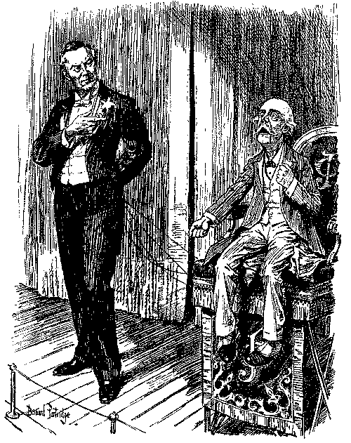 Cartoom, Chamberlain speaking to  A. N. other.