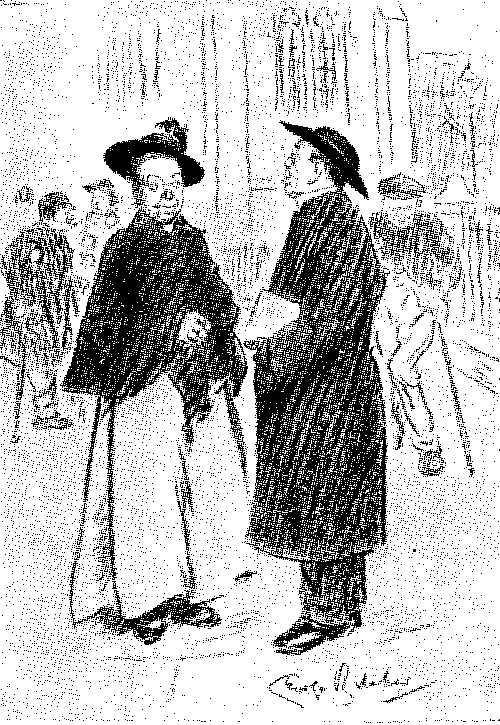 clergyman talking to lady.
