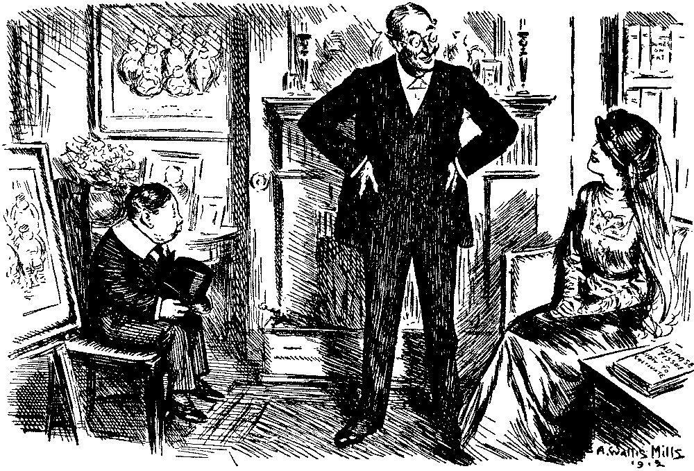 School master speaking to lady with her son.