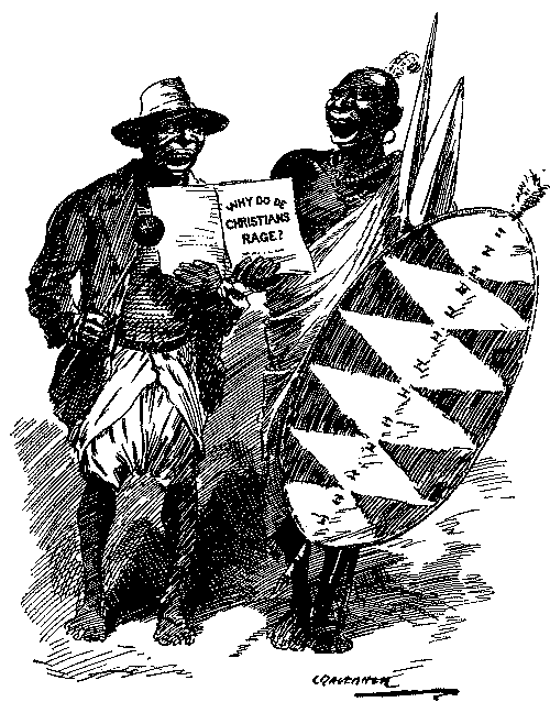 Two men singing.
