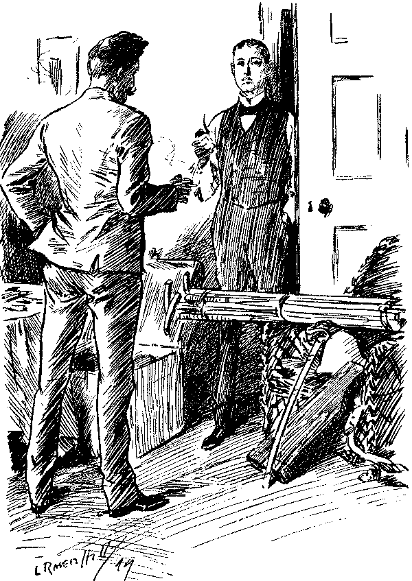 Two officers talking.