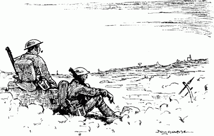 FIRST CONTEMPTIBLE: "D'you remember halting here on the retreat, George?" SECOND DITTO: "Can't call it to mind, somehow. Was it that little village in the wood there down by the river, or was it that place with the cathedral and all them factories?