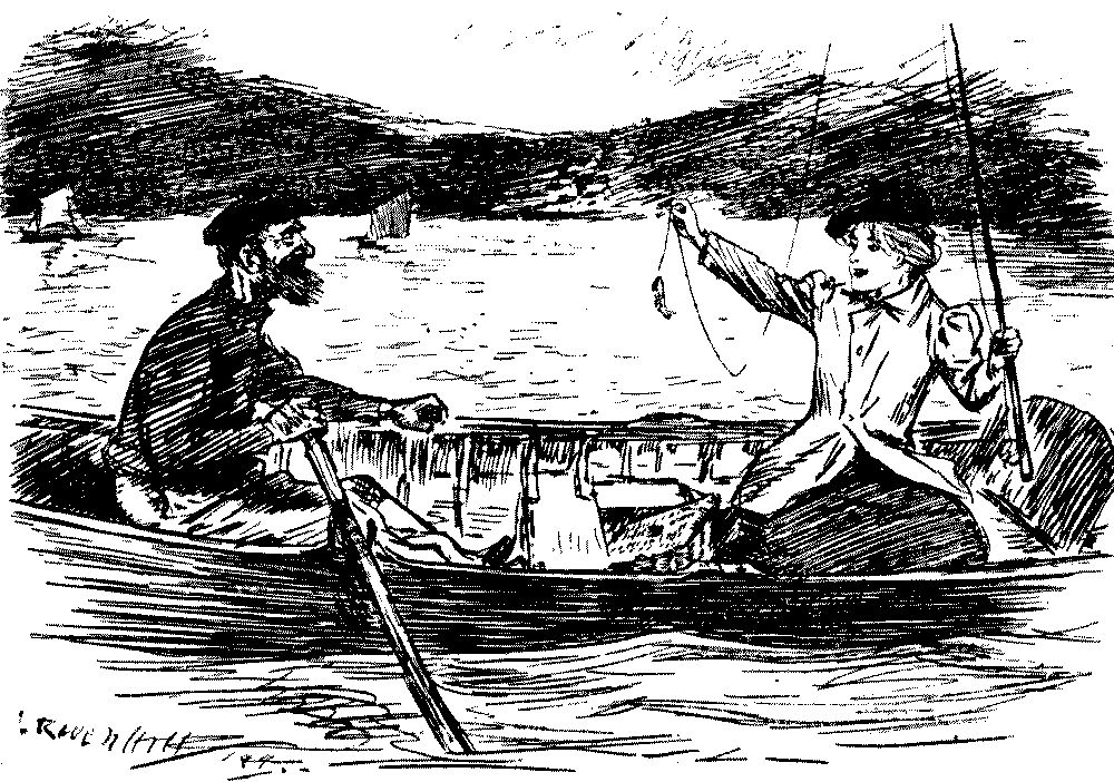 People in a boat discussing the catch.
