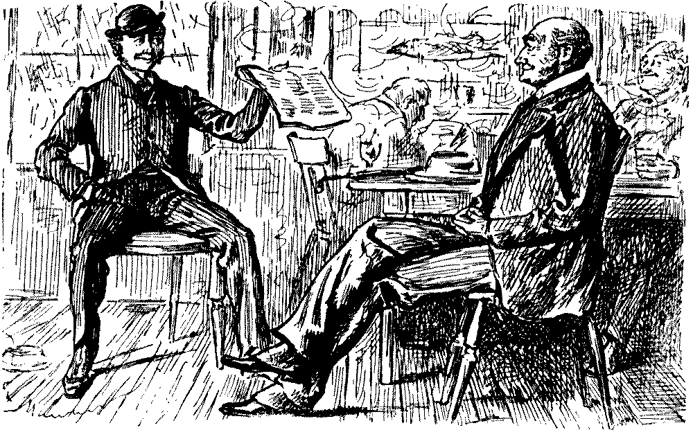 Men talking in a bar