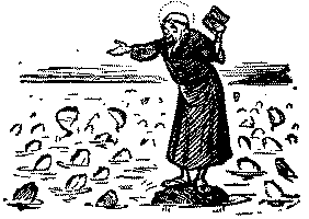 St. Anthony feeding fish.