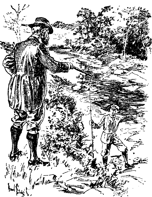 Landowner talking to angler.