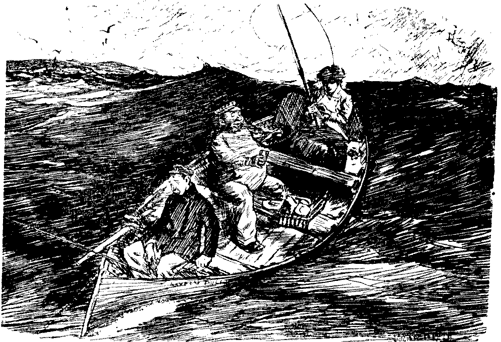 Boat in rough waters