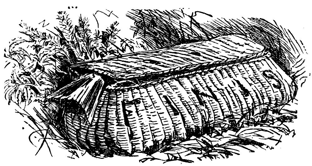 Fishing basket inscribed Finis.