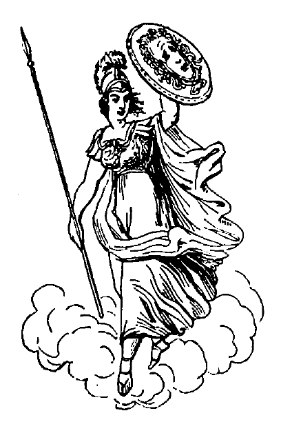 Pallas-Athene with her shield