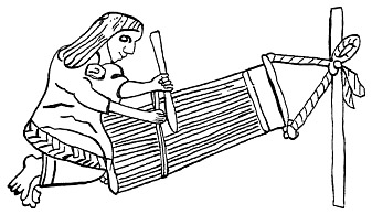 Figure 59: Girl weaving (from an Aztec picture).