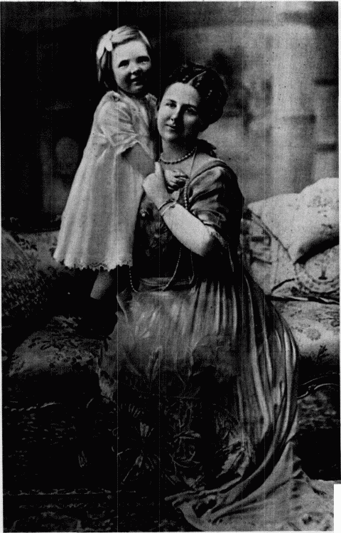 PRESENT AND FUTURE QUEENS OF THE NETHERLANDS—Queen Wilhelmina with Her Little Daughter Juliana, Princess of Orange