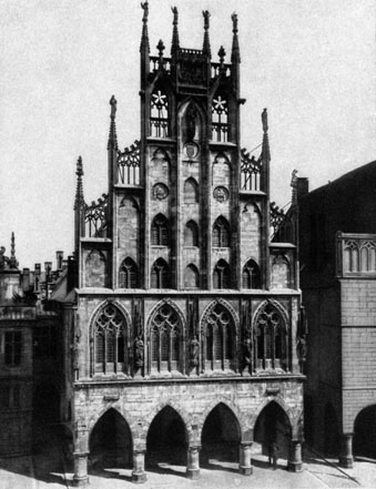 The Town-hall at Münster, Westphalia The Town-hall at Münster, Westphalia