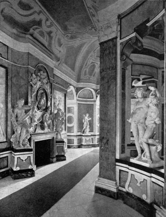 The marble-bath pavilion of Pierre Francois Monnot in the Aue at Cassel The marble-bath pavilion of Pierre Francois Monnot in the Aue at Cassel
