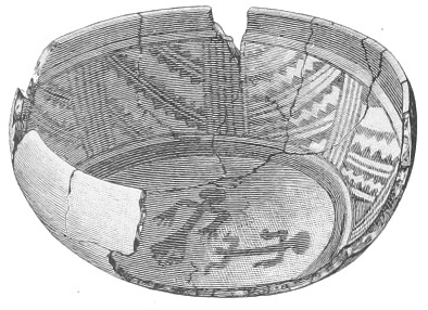 Bowl with human figures: Province of Tusayan. Fig. 268