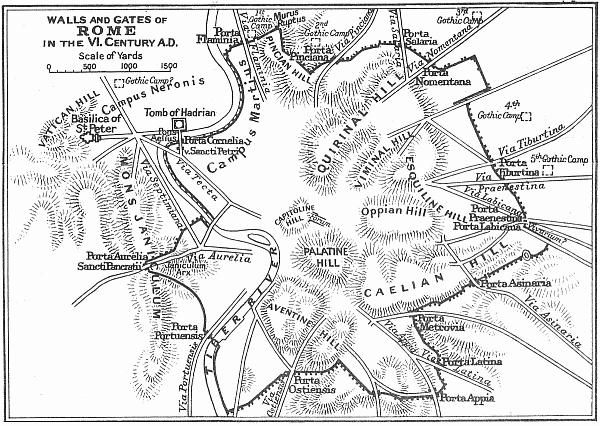 Walls and gates of Rome in the VI. century A.D. Walls and gates of Rome in the VI. century A.D.