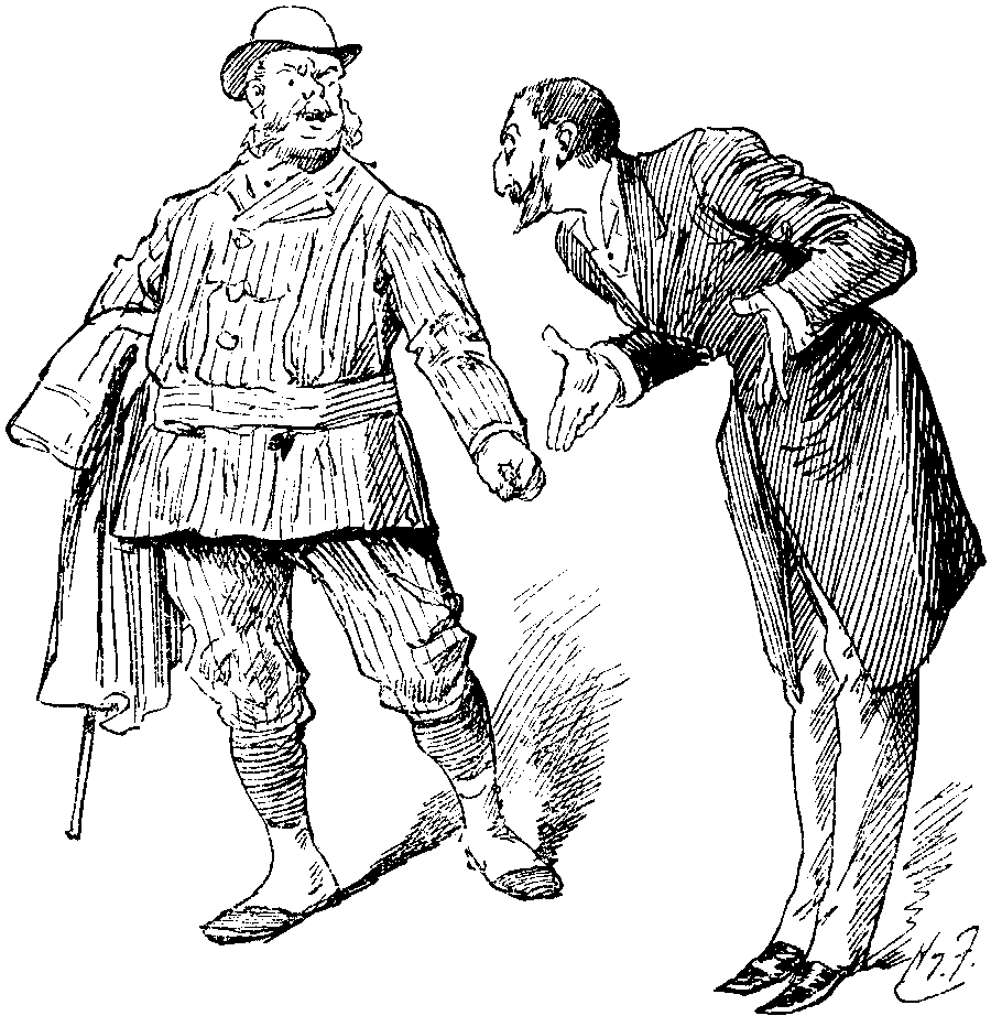 'He sees the Cook's ticket through the U.-L.P.'s Norfolk-jacket.'