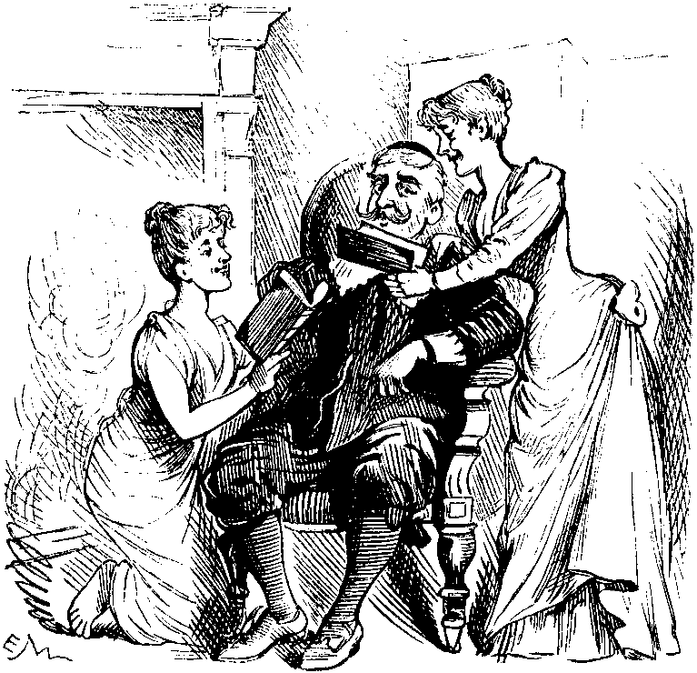 The Baron's Retainers, Mesdames Blythe and Gay, giving him the results of their readings.