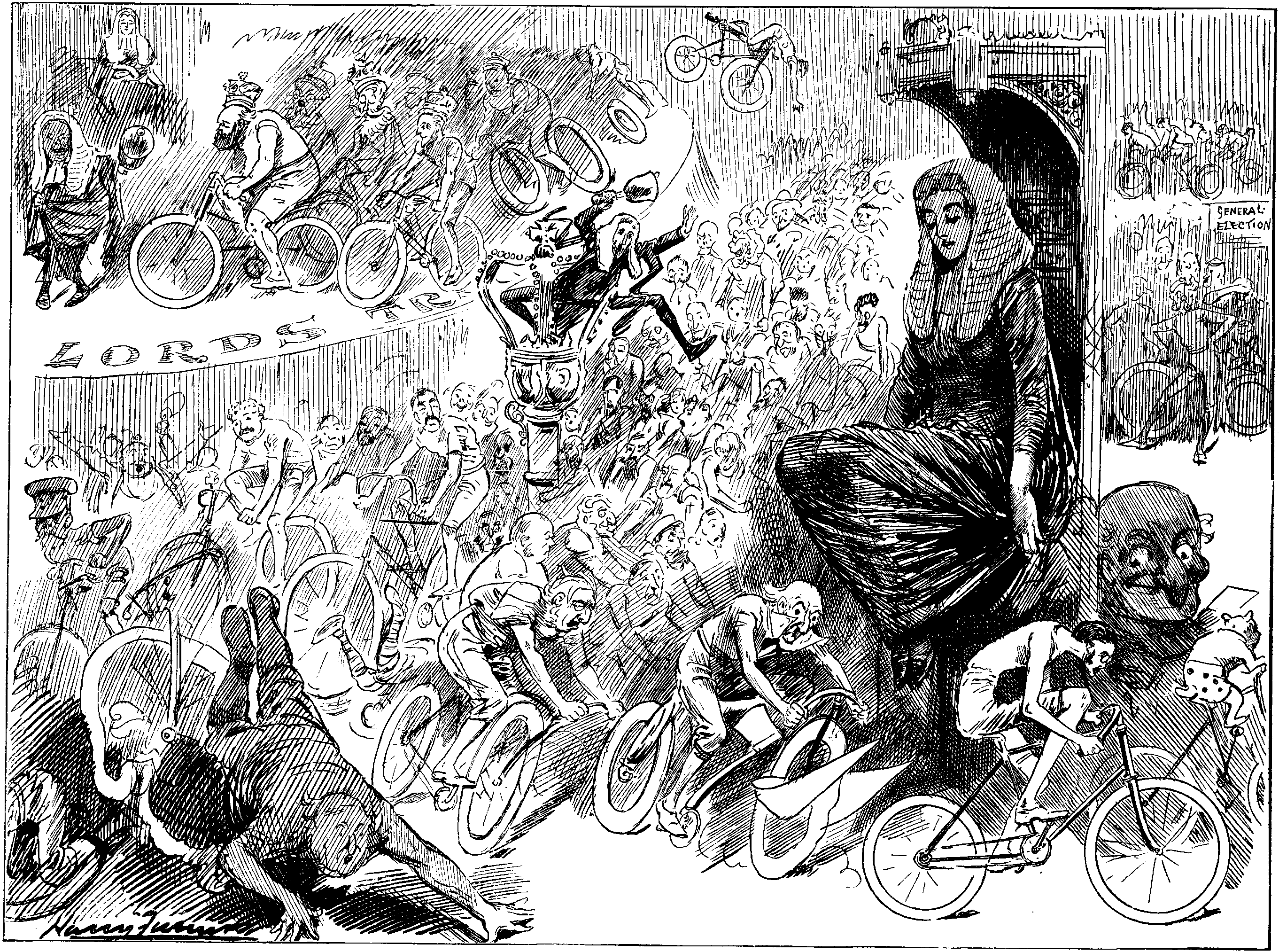THE PARLIAMENTARY SAFETY BICYCLE CHAMPIONSHIP—THE LAST LAP.