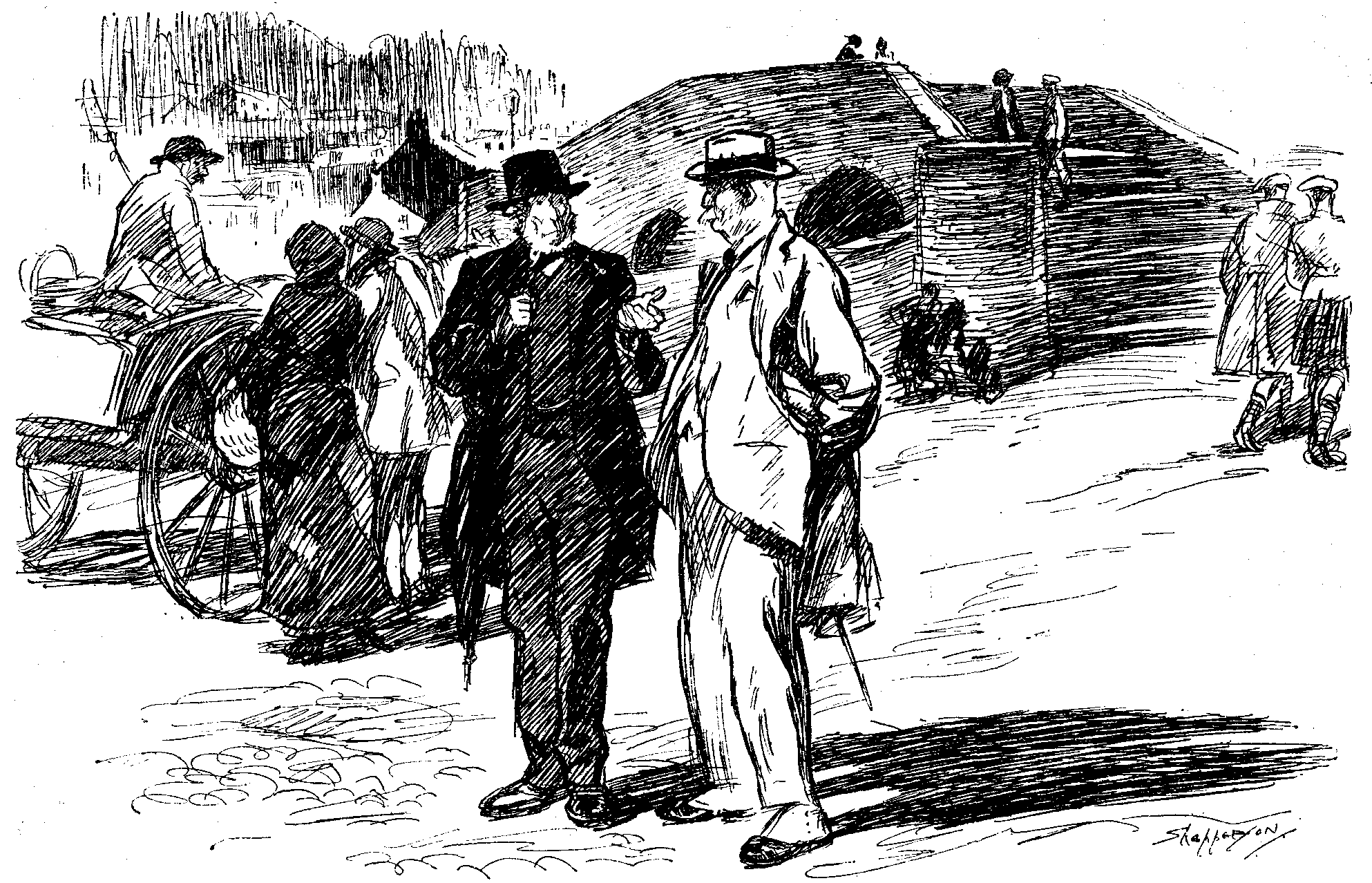 Elder to Beadle. "Well, John, how did you like the strange minister?"  Beadle. "No Ava, Elder—he's an awfu' frichtened kin' a chap yon. Did ye notice how he aye talked aboot 'oor adversary, Satan'? Oor own meenister just ca's him plain 'deevil'—he doesna care a dom for him."