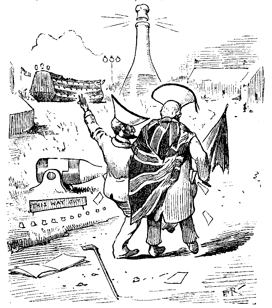 Mr. Punch's Representatives, after partaking of Chelsea Hospitality