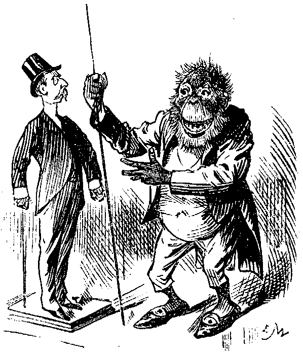 Professor Hairy Myas with a putative ancestor