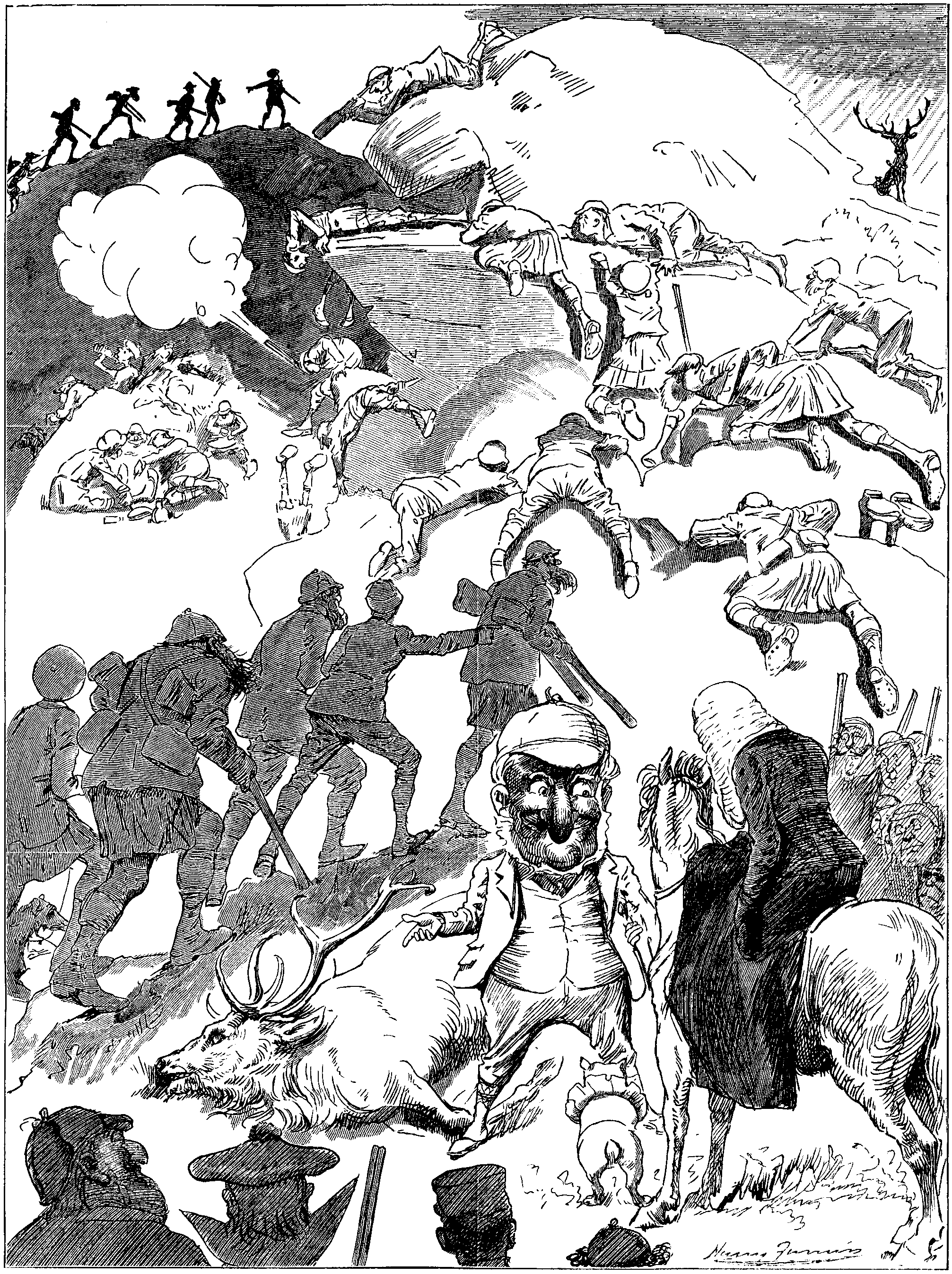 MR. PUNCH'S DEER-STALKING PARTY.