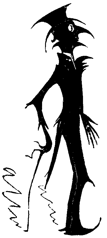A silhouette of a man with a top hat.
