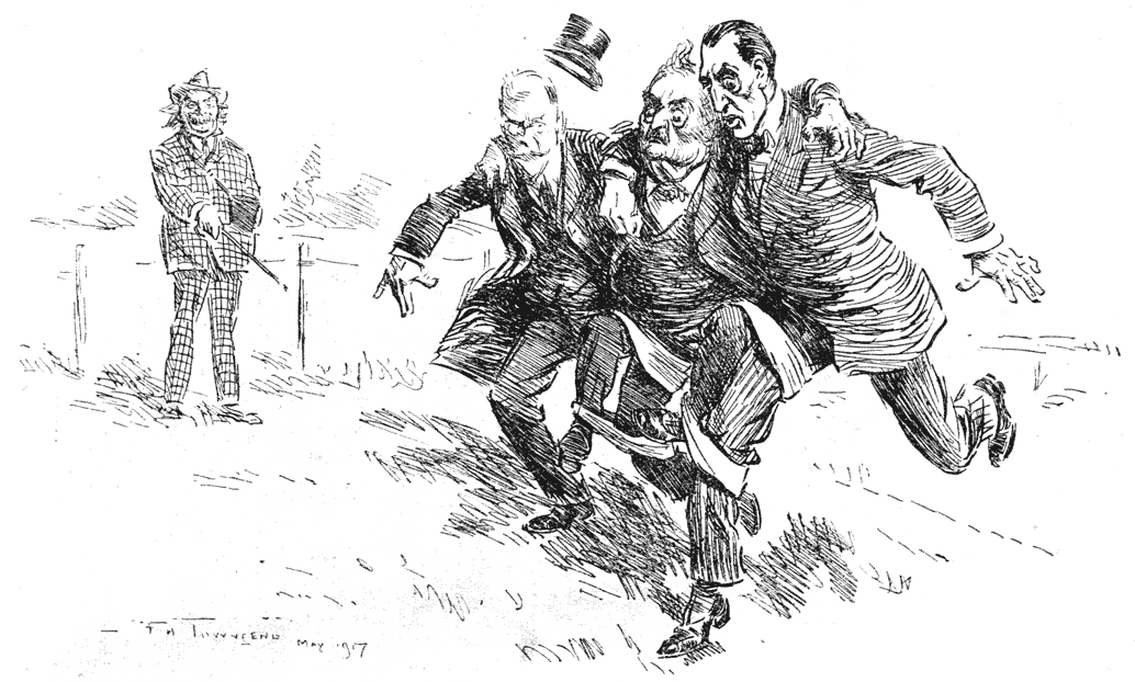 Our racing correspondent writes that Mr. LLOYD GEORGE is having some difficulty with his string