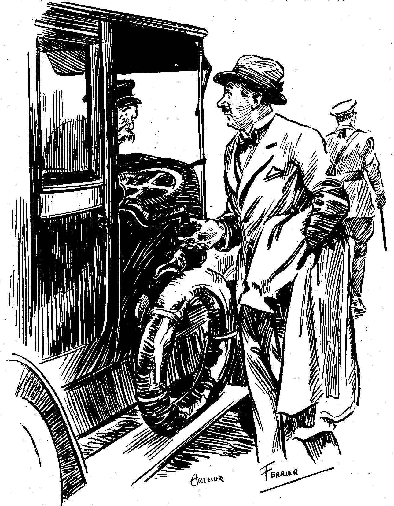 I SAY, TAXI, I'VE ONLY GOT ENOUGH CHANGE TO PAY THE EXACT FARE. D'YOU MIND TAKING A CHEQUE FOR THE TIP?