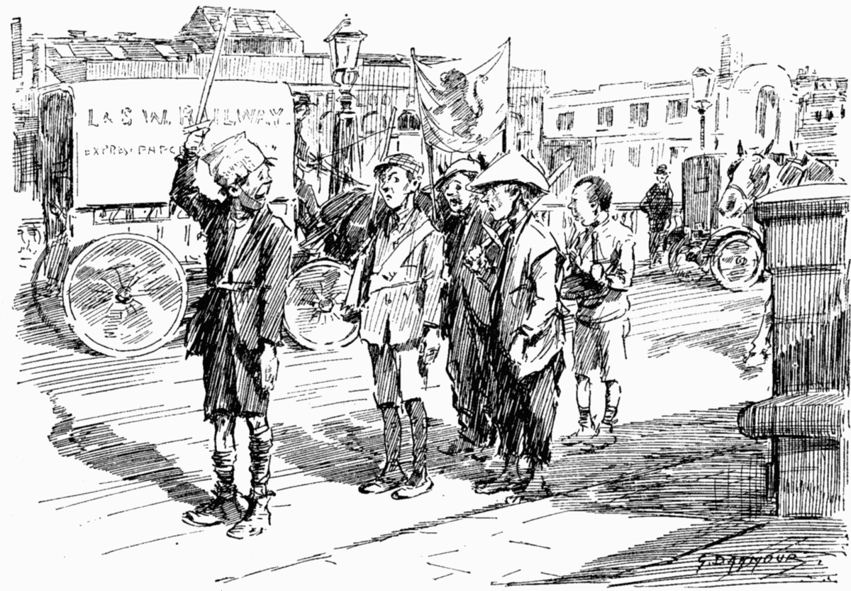 Officer Commanding Squad (about to cross Waterloo Bridge)