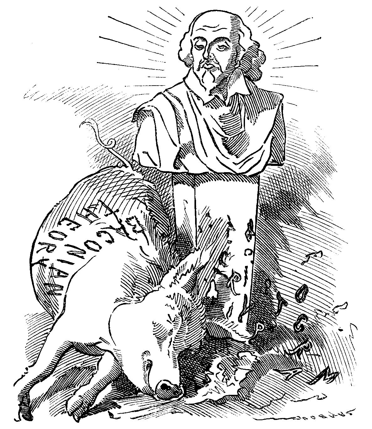 PIG-HEADED ATTACK ON THE IMMORTAL BARD.