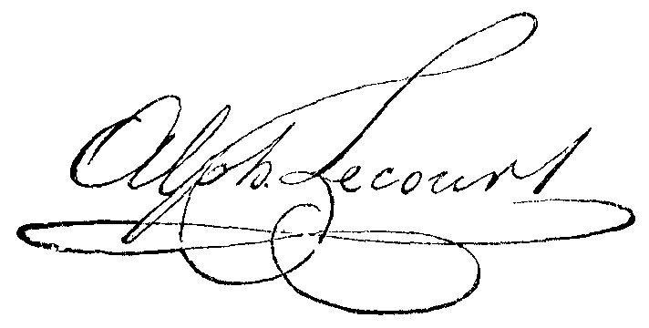 A signature of Alph. Lecourt.