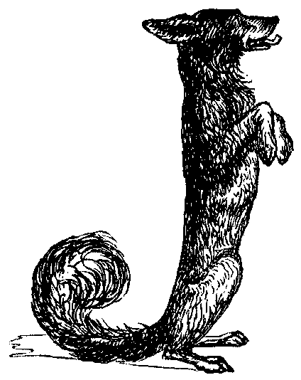 A begging dog forms a letter J