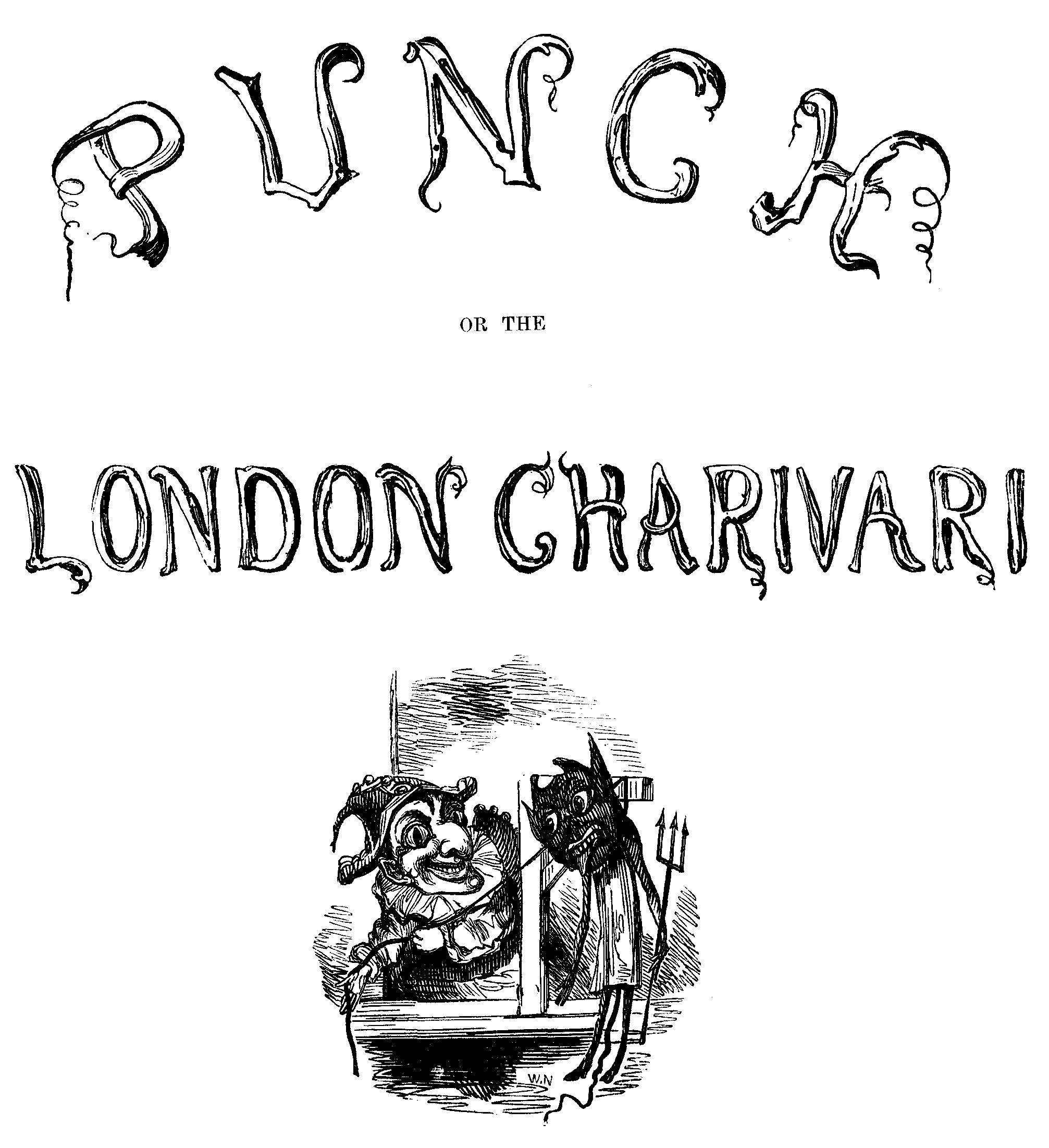 PUNCH or the London Charivari, with a vignette of PUNCH.