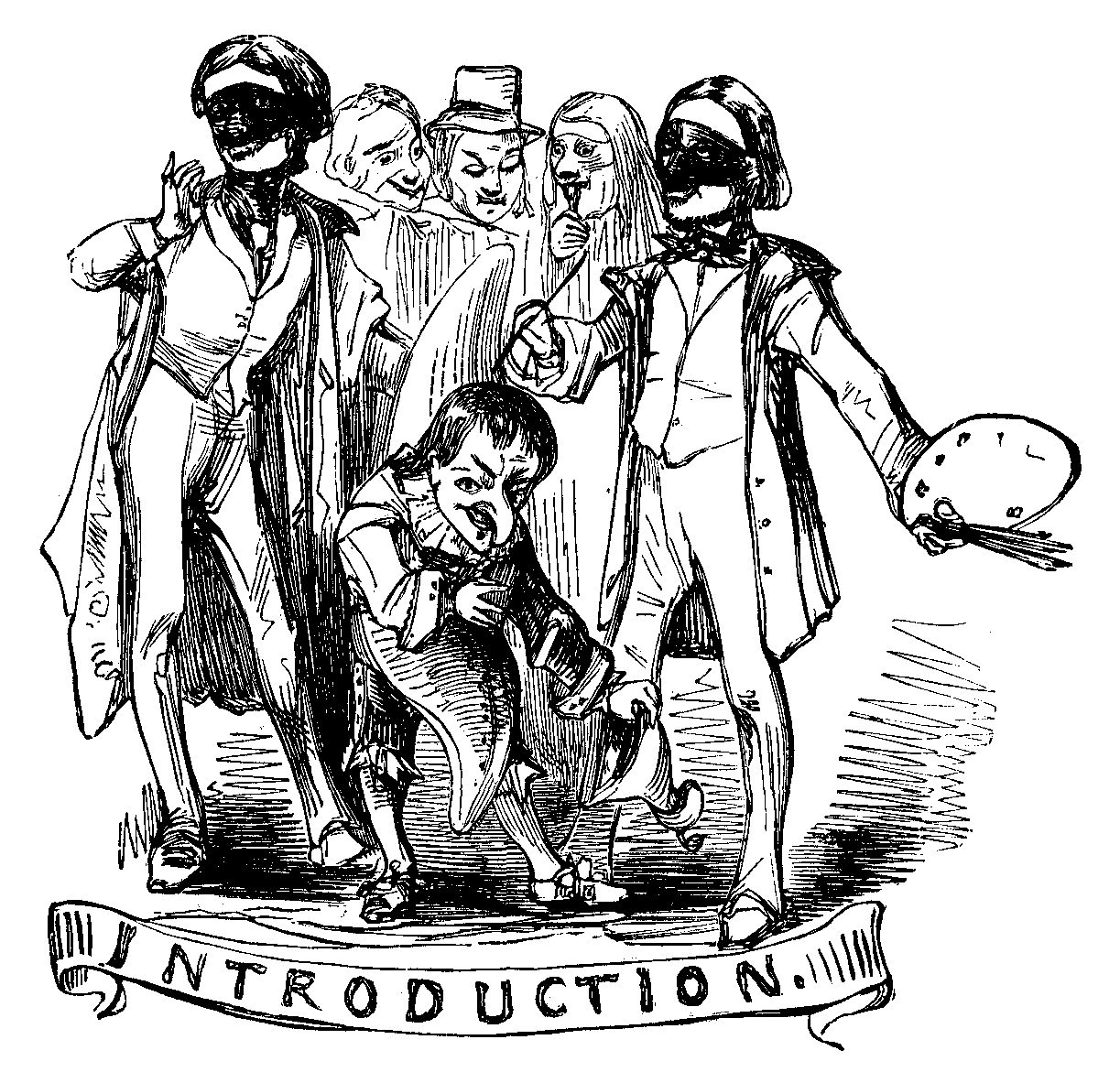 A group of masked players surround PUNCH. A banner reads INTRODUCTION.