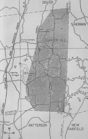MAP No. II. Quaker Hill and Vicinity. (Based on a tracing of United States Geographical Survey.)