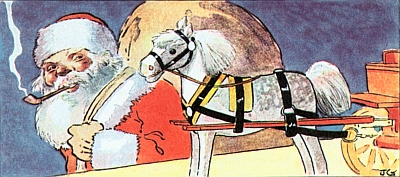 Santa leaves the Wooden Horse Santa leaves the Wooden Horse