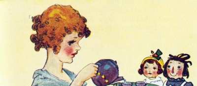 Marcella pouring tea Marcella pouring tea