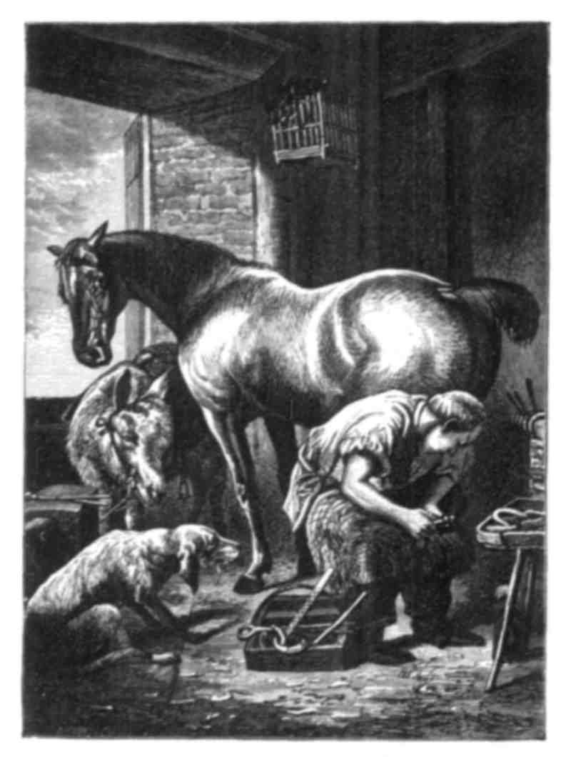 THE VILLAGE BLACKSMITH.